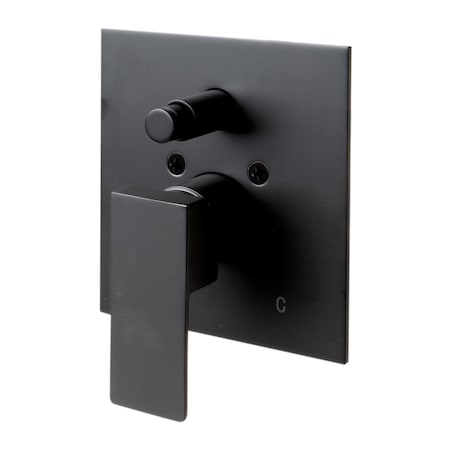 Alfi Brand Black Matte Shower Valve with Square Lever Handle and Diverter AB5601-BM